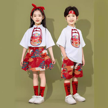 六一儿童表演服国风啦啦队夏季汉服套装合唱班服幼儿园舞蹈演出服