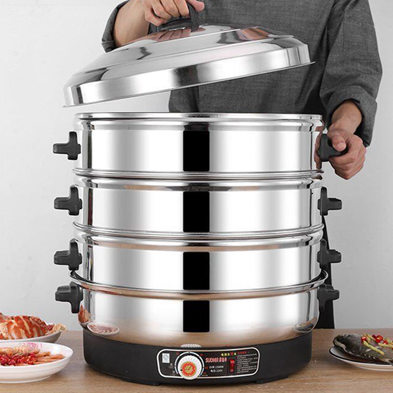 三层商用多层大型电蒸锅