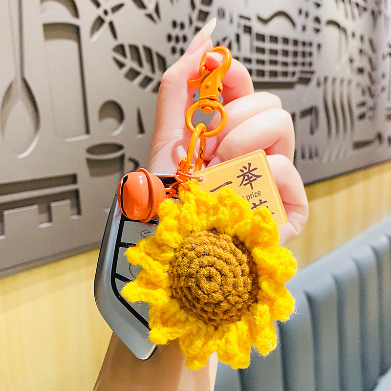 Creative High School Entrance Examination College Entrance Examination Plush Crocheted Keychain Female Winning the Championship at One Stroke Students' School Bag Pendant Graduation Gift Wholesale