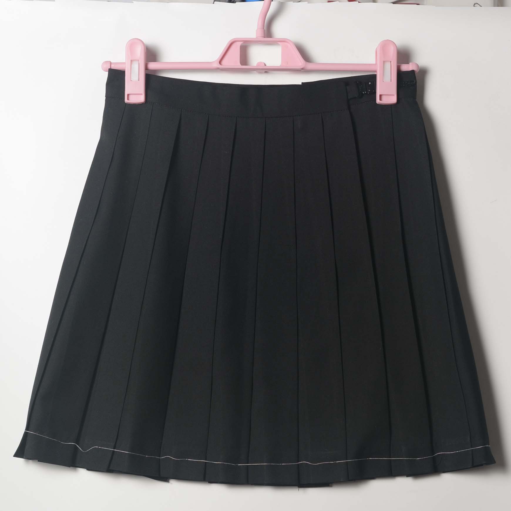 酷舍jk正统基础款制服裙正版纯色百褶裙扇形半身裙jk长裙套装