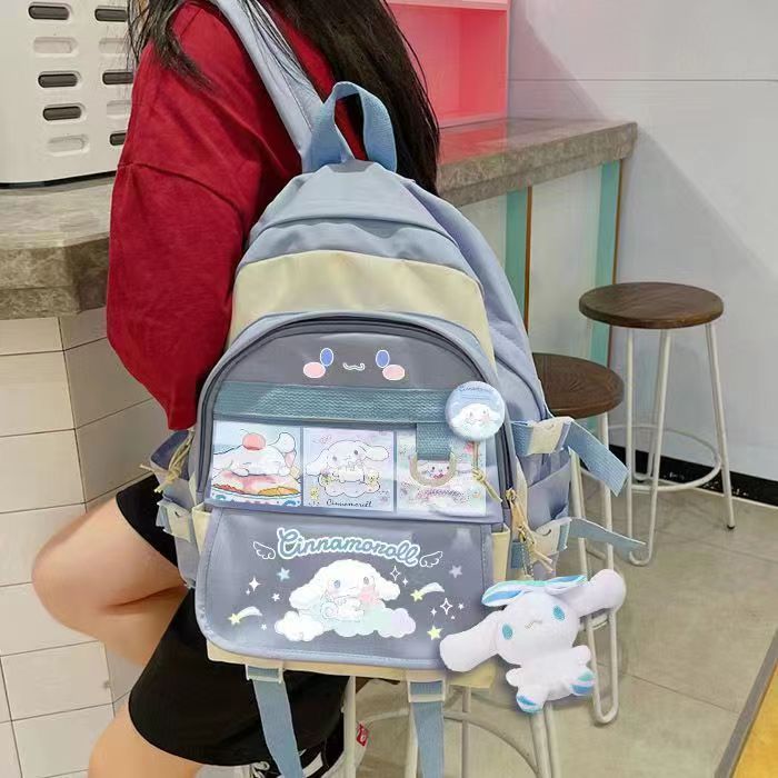 Schoolbag Female Student Junior and Middle School Students Large Capacity Versatile Ins Cute Cartoon Sweet Girl JK Large Capacity Backpack