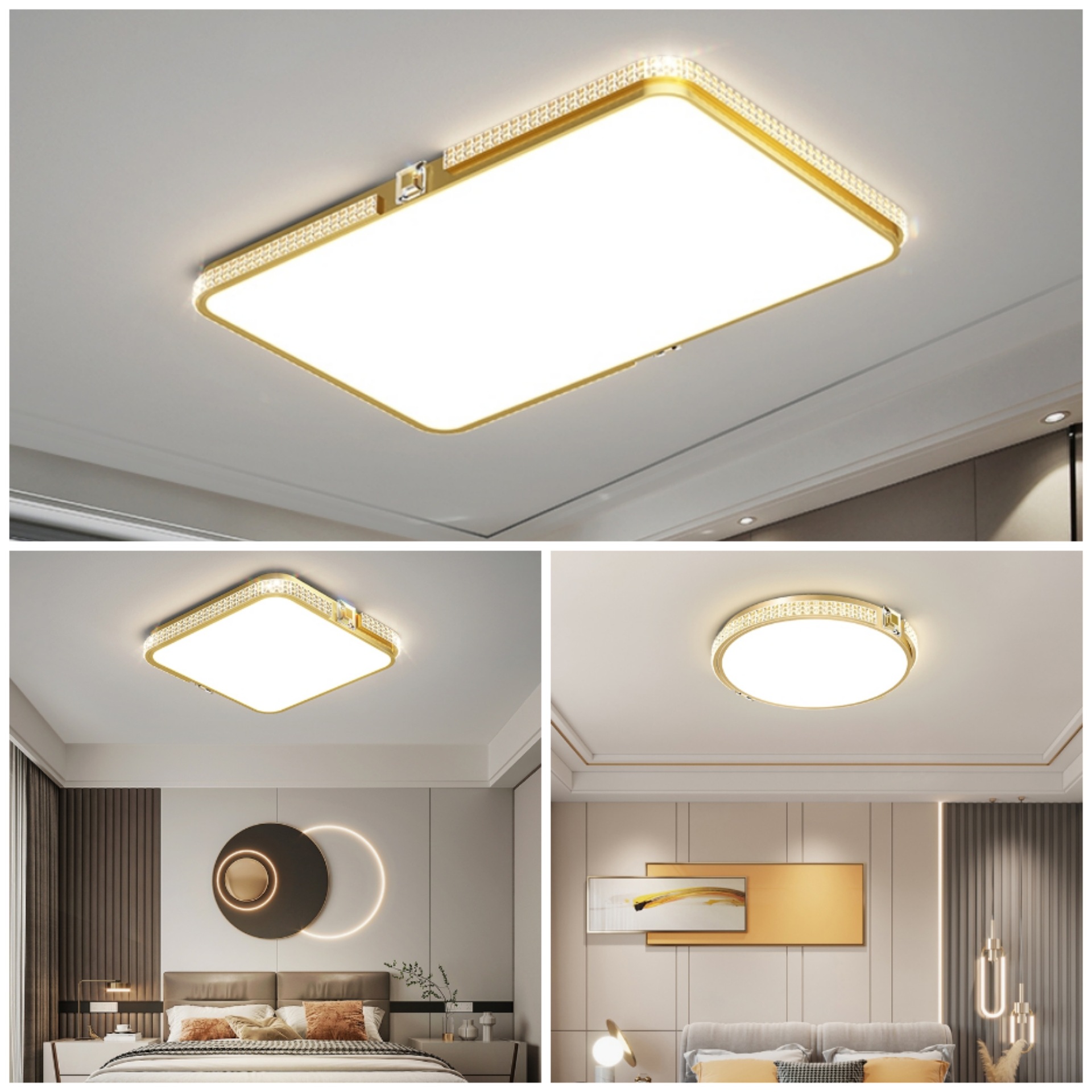 led吸顶灯 2022新款时尚长方形客厅灯简约后现代家用卧室装修灯具