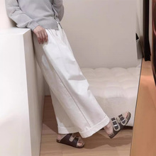 宝藏白裤子 | 更宽大时髦阔腿高腰慵懒休闲长裤2024春季新款