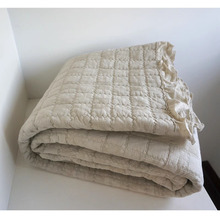 外贸出口韩国夹棉薄被花边空调夏被纯棉床盖高级工艺绗缝被厂家直
