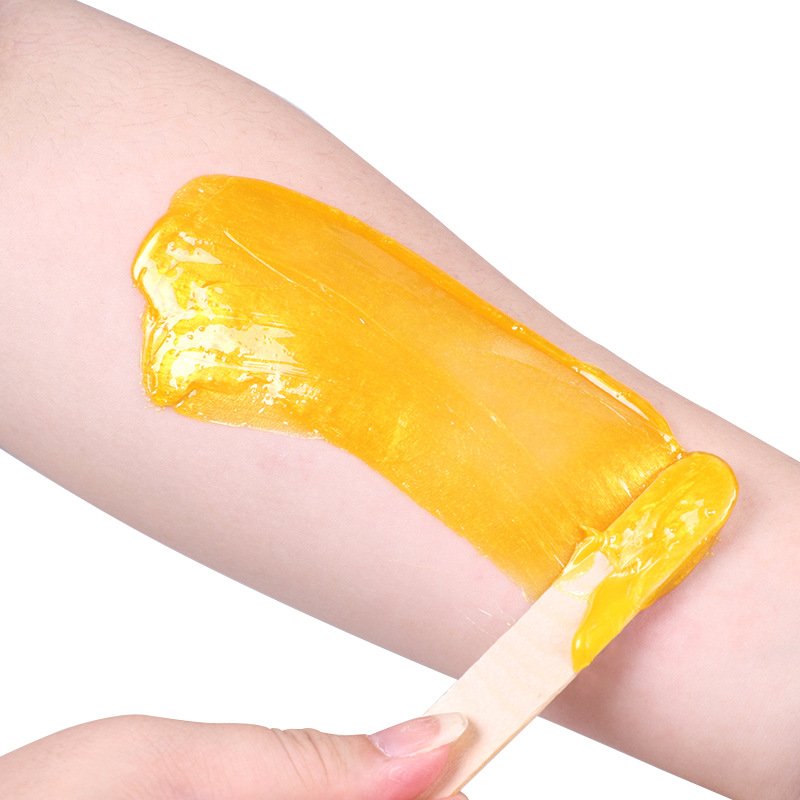 跨境专供优质免纸珠光脱毛蜡新品中性包装热蜡蜜蜡全身脱毛蜡疗