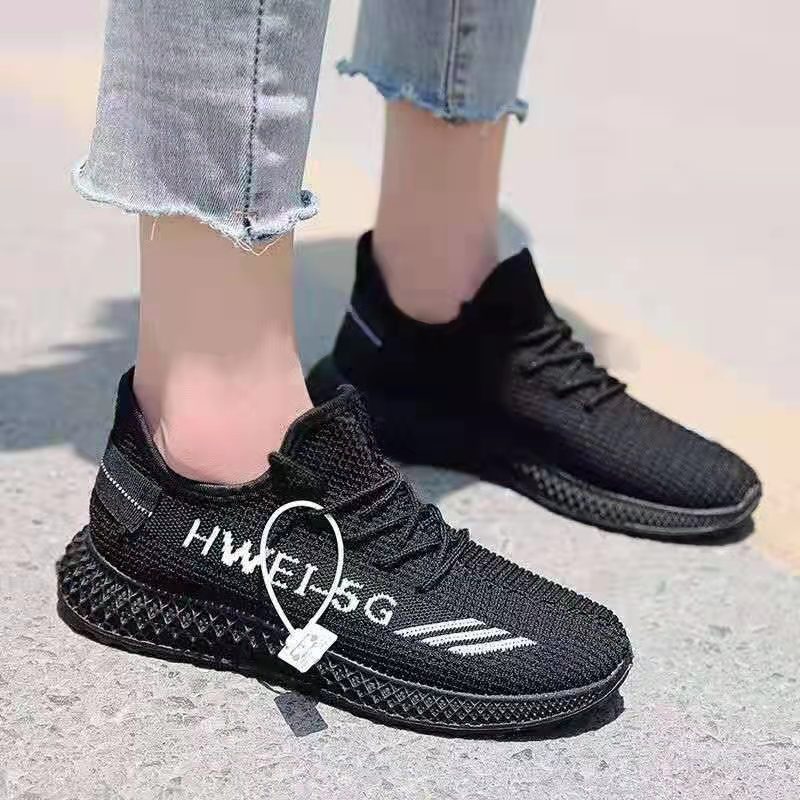 Women's Shoes 2021 New Single Layer Shoes Sports Style Casual Shoes Flying Woven Women's Casual Shoes Korean Style Women's Shoes Wholesale