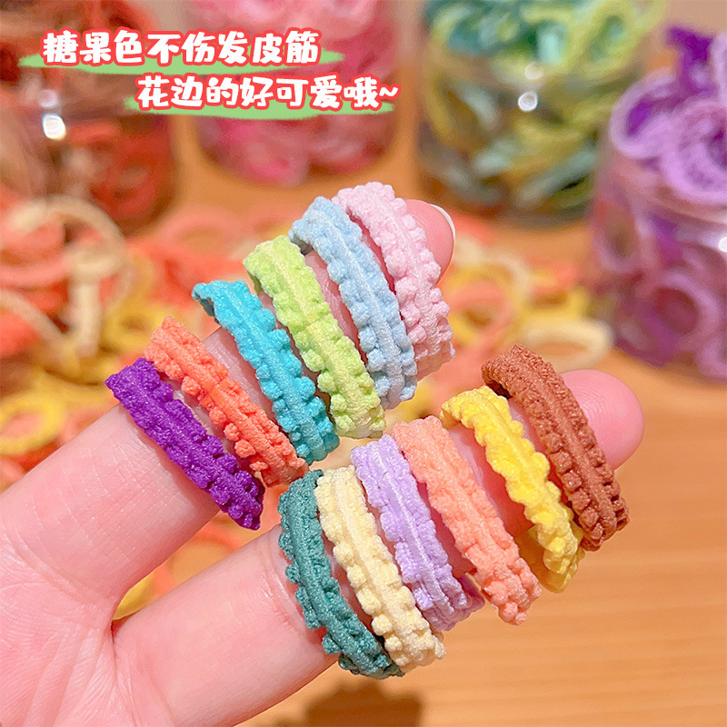 Children Rubber Band Colorful Skirt Hair Rope Baby Hairtie Does Not Hurt Hair High Elastic Girls Cute Hair Ring Hair Accessories