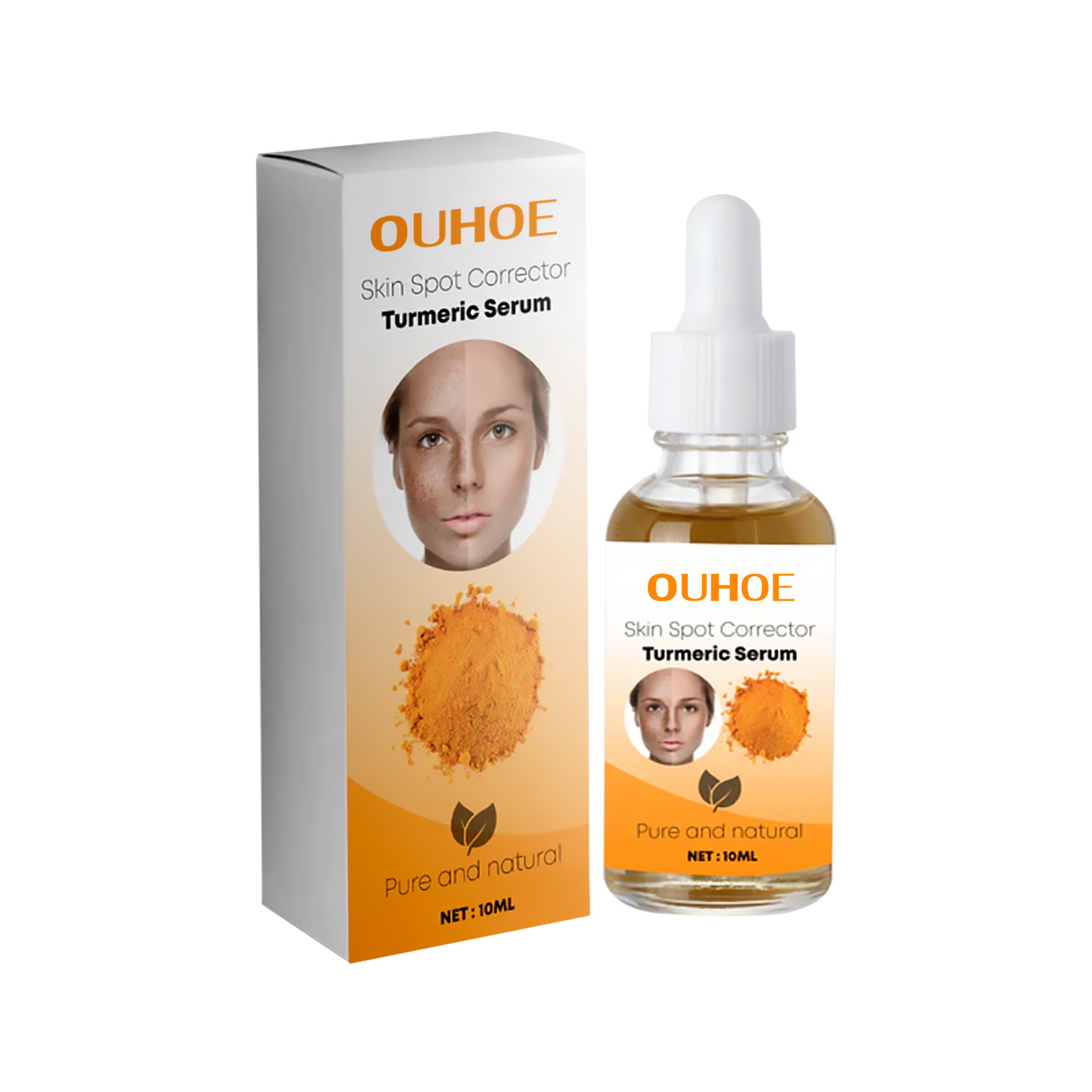 Ouhoe Spot Correction Turmeric Essence Fade Spot Fine Lines Brighten Skin Color Moisturizing Skin Rejuvenation Whitening Essence