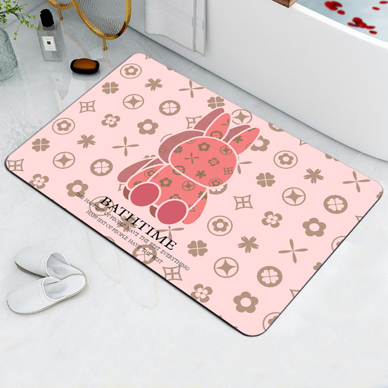 Popular Soft Diatom Ooze Floor Mat Bathroom Water Absorption Door Non-Slip Bathroom Mat Bathroom Mat