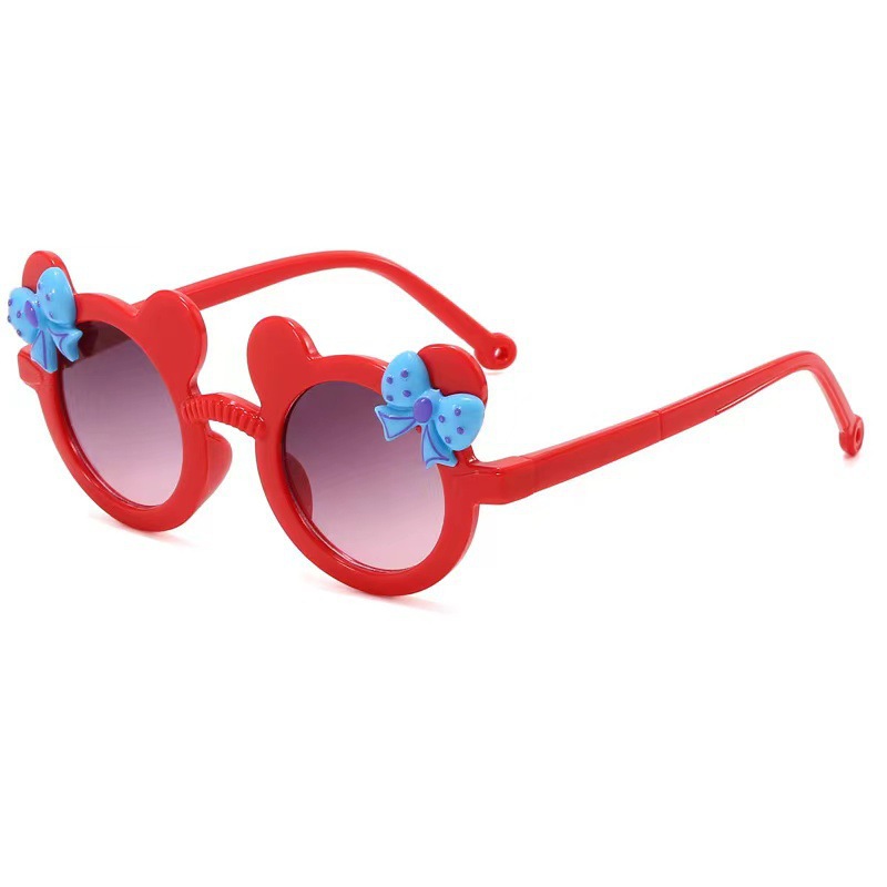 Mickey Kids Sunglasses Sunglasses Sun-Proof Kids Sunglasses Bow Cartoon Girl Toy Glasses