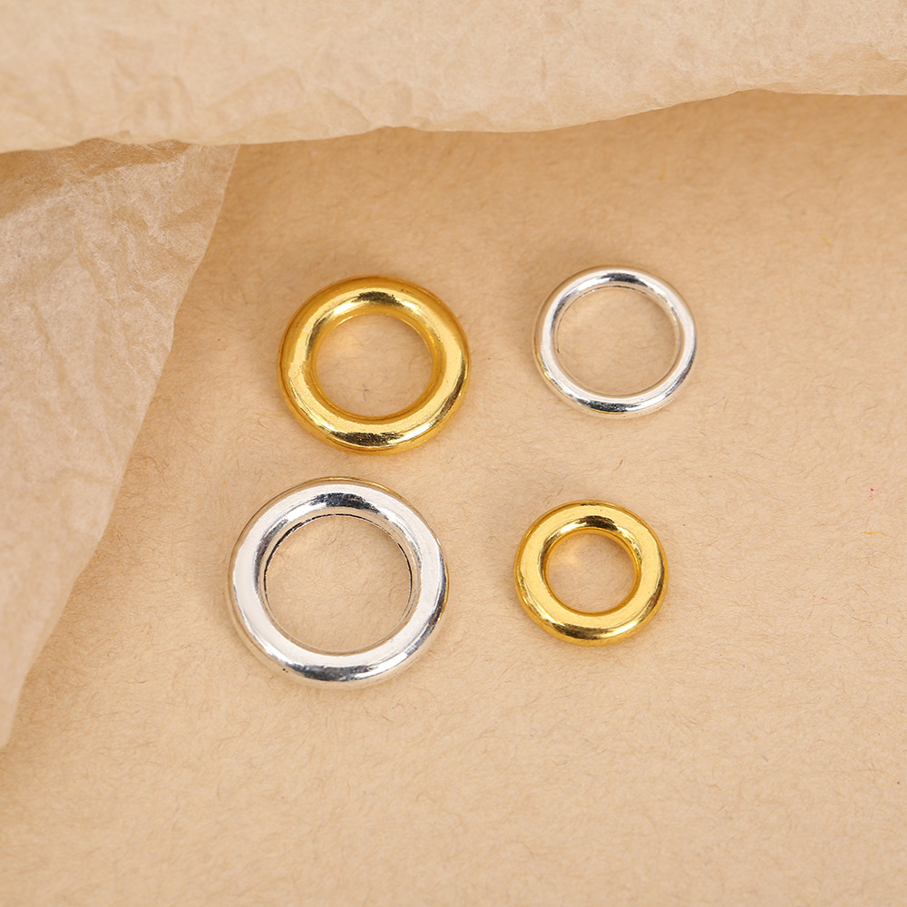 new alloy ring imitation gold silver o-ring 12-17mm single ring connecting ring diy jewelry accessories