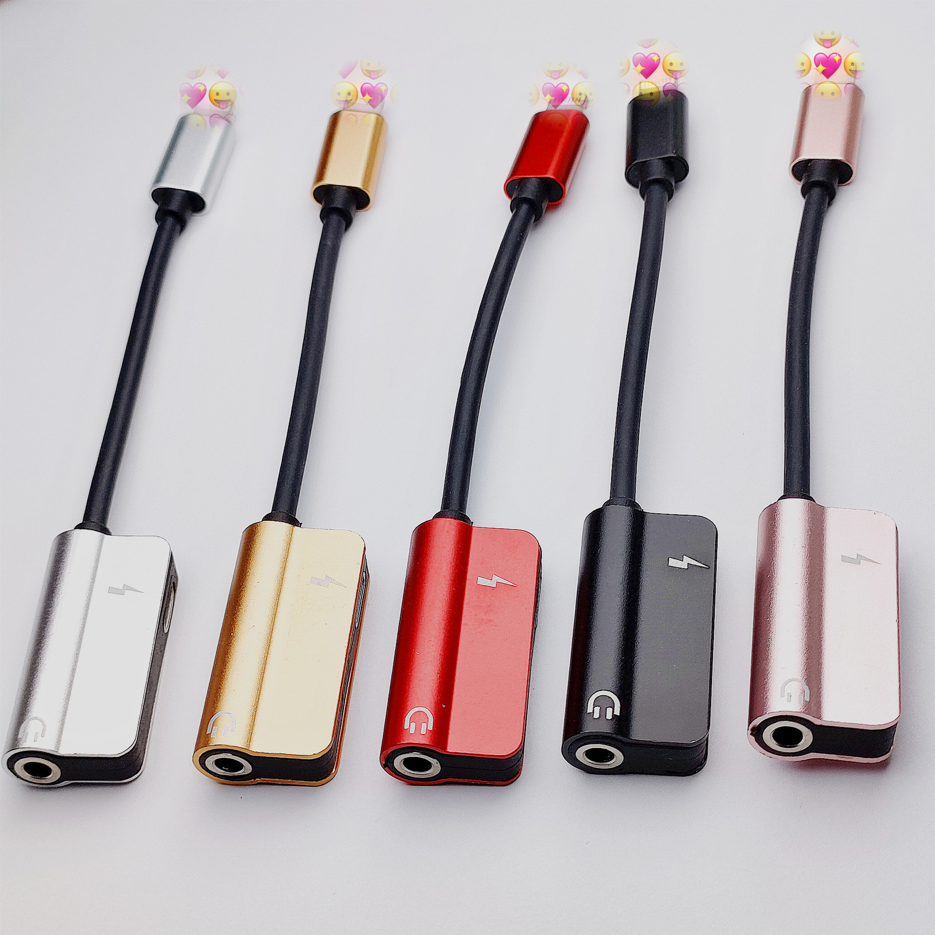 适用苹果手机耳机转换器二合一转接线充电听歌游戏苹果转接头现货