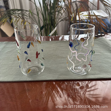 收藏手作玻璃糖果杯波点杯子手工制作耐高温玻璃杯可爱彩色水杯