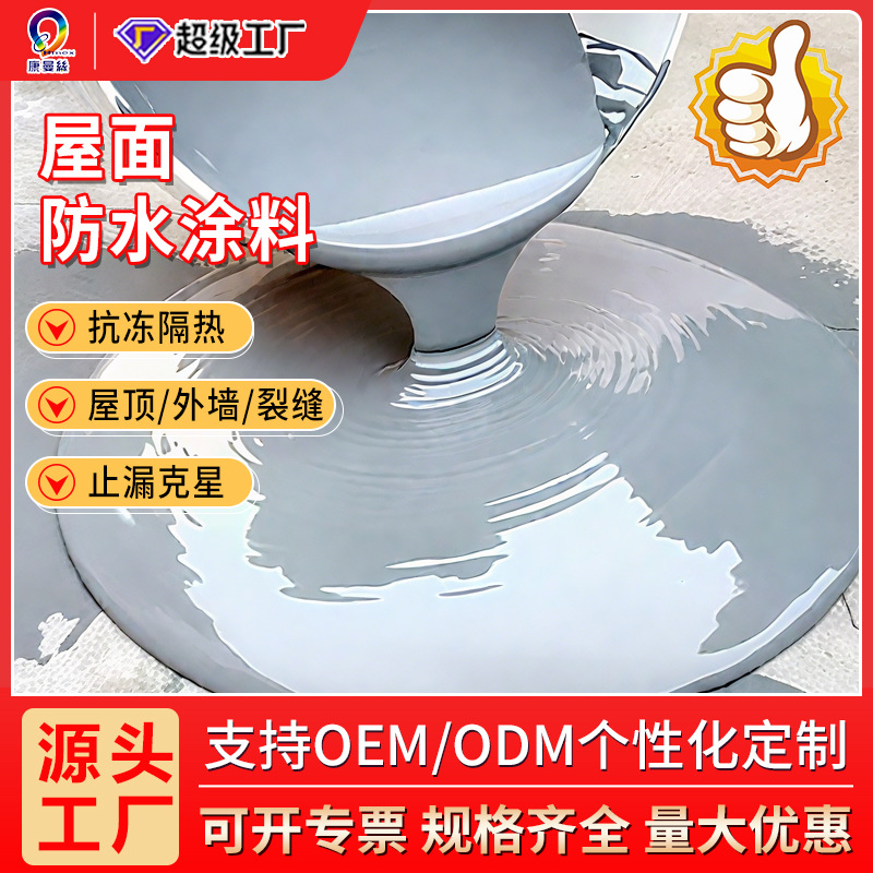 定制屋顶防水涂料房顶楼顶裂缝专用外墙漏水渗水防水漆堵漏王