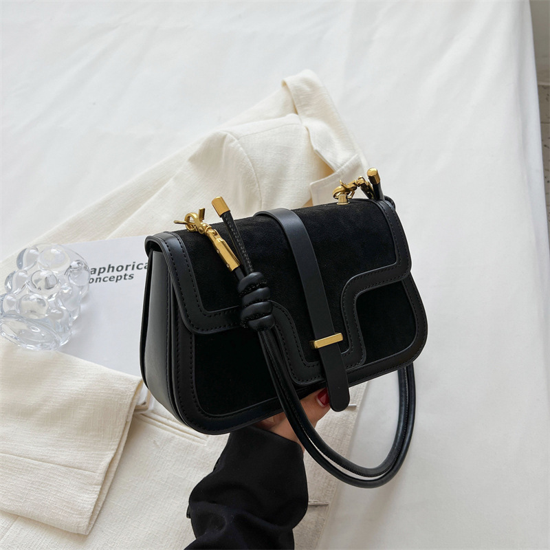 High-Grade Small Bag Women's Bag 2022 Autumn and Winter New Fashion Frosted Crossbody Bag All-Match Shoulder Small Square Bag Bags