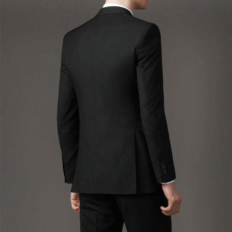 西服套装男士双开叉修身韩版西装新郎伴郎结婚礼服开双叉职业正装