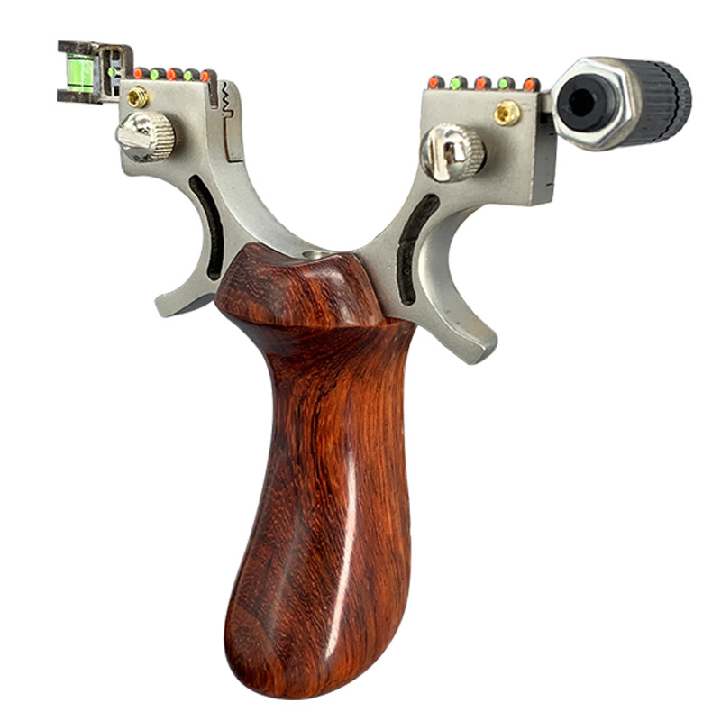 厂家304追龙红外激光线切割扁皮筋红檀木弹射器射击户外竞技弹弓