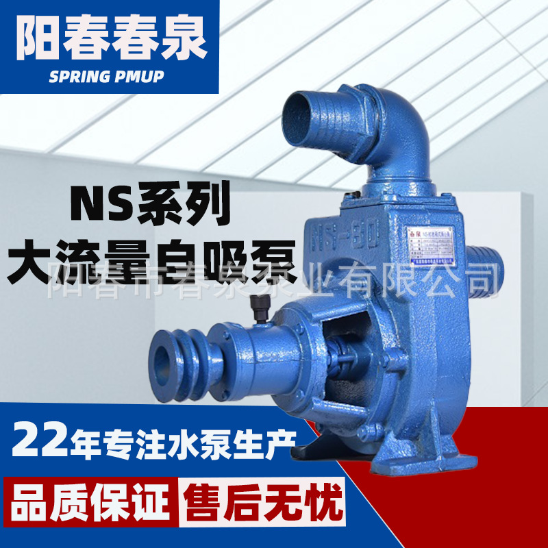 NS50大流量自吸泵铸铁离心式水泵农田灌溉铸铁水泵农用抽水机