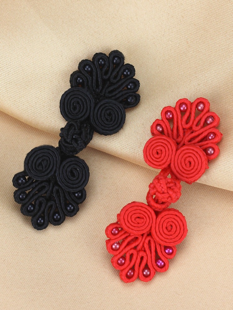 中国饰品diy珠盘扣民族风配件饰夹复古结九七纽扣发材料旗袍