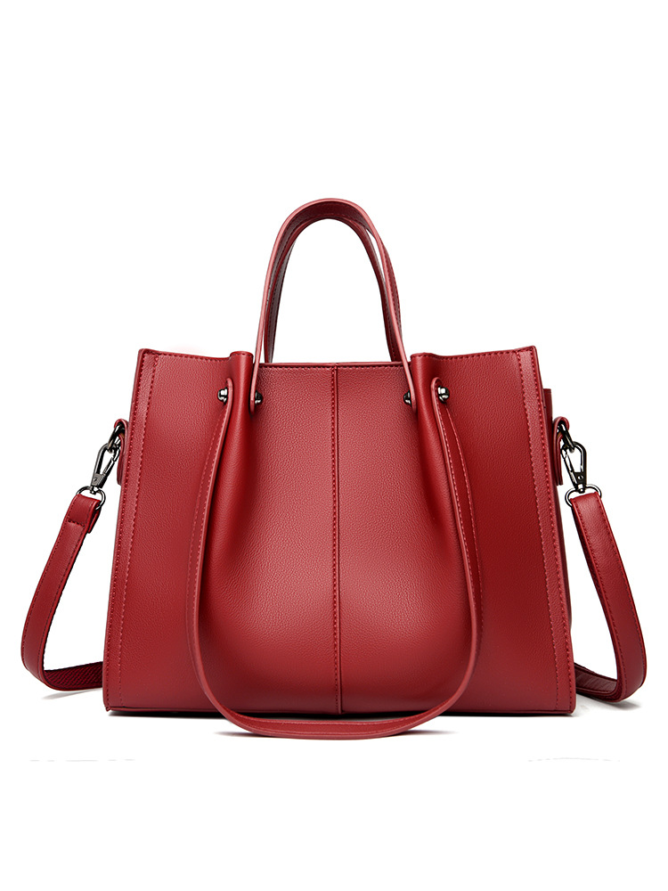 Big Bag Tote Bag 2024 New Women's Bag Portable Special-Interest Design Pleated Shoulder Crossbody Fashion High Sense Bag