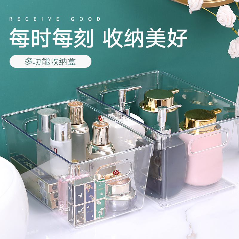 double-side handle pet material fruit and vegetable storage box new storage box modern simple food storage box