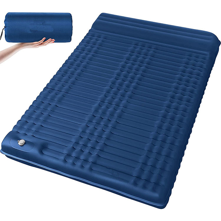 Inflatable Mattress Outdoor Portable Double Inflatable Mattress Floor-Laying Mattress Tent Moisture-Proof Pad Pedal Air Mattress Thickened