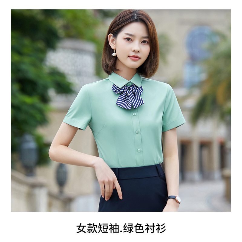 High-End Business Men and Women Same Shirt Business Work Clothes Company Office White-Collar Workwear Shirt Embroidered Logo