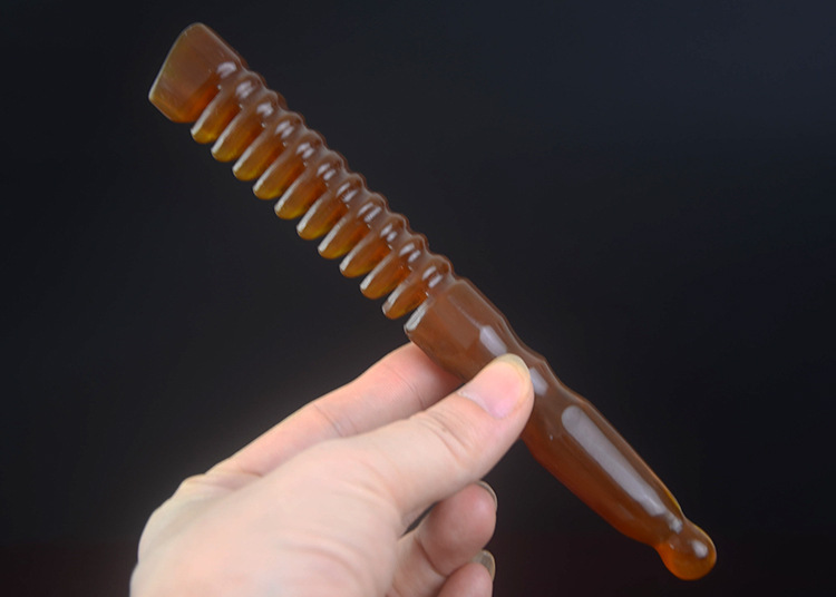 厂家批发羊角梳子整角尖按摩梳圆头拨筋棒点穴梳顺发宽齿梳