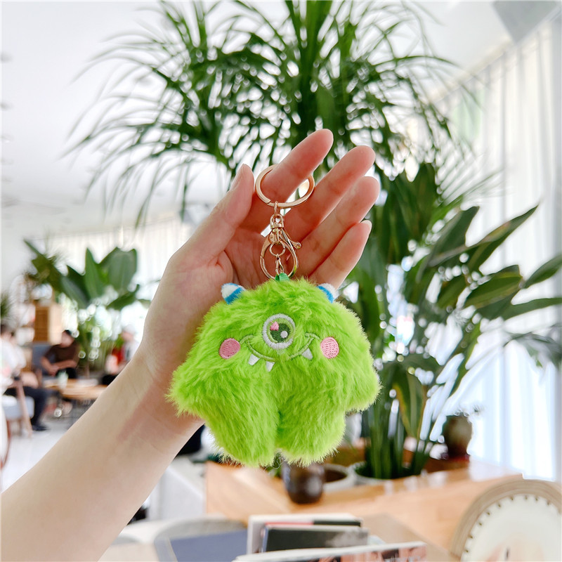 Cartoon Super Cute Big Eye Monster Figurine Doll Little Monster Cute Girl Plush Toy Doll Pendant Bag Hanging Ornaments