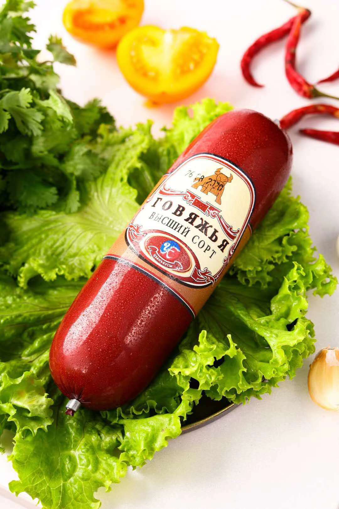 俄罗斯风味卢布肠香肠肉肠火腿肠俄式大雪花牛肉牛筋鸡肉食品包邮