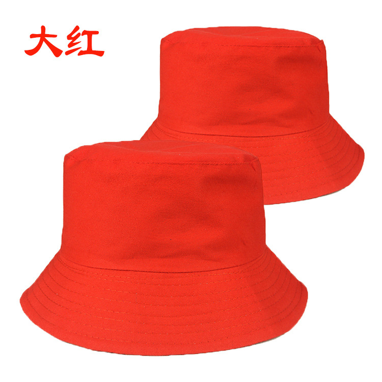 Fisherman Hat Female Printed Logo Basin Hat Fashion Flat Top Sun Hat Sun Hat Children Parent-Child Hat Advertising Hat Customization