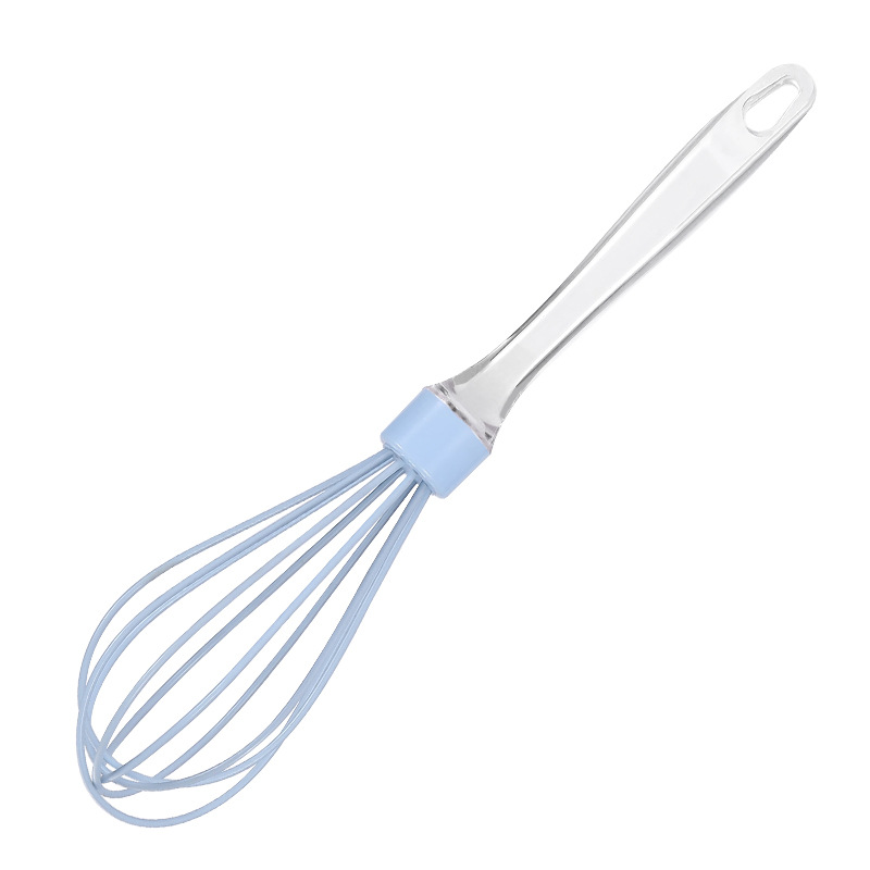 10-Inch Manual Transparent Handle Silicone Eggbeater Cake Cream Blender Egg Baking Gadget