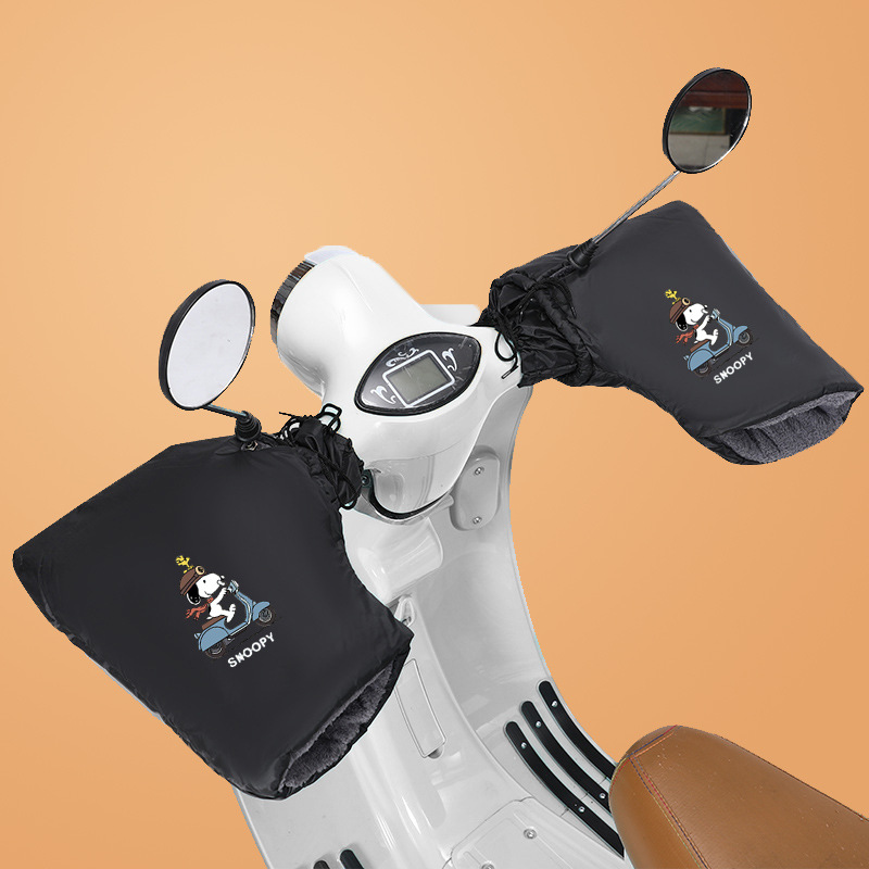 电动车手把套冬季冬款保暖摩托电瓶车手套加厚护手罩 水 风把套