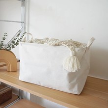 衣服收纳筐布艺 手提棉麻袋玩具整理箱折叠收纳篮杂物袋