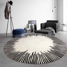 现代清新圆形地毯客厅高级感茶几毯卧室床边毯衣帽间梳妆台椅子垫