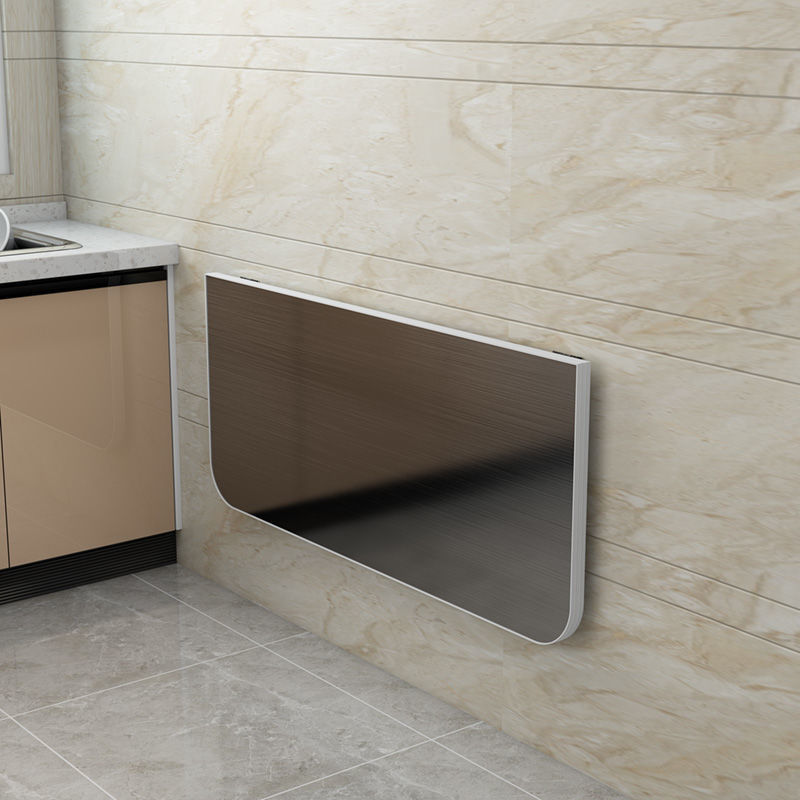 304不锈钢壁挂折叠餐桌家用小户型墙上吃饭桌隐形连壁桌靠墙小桌