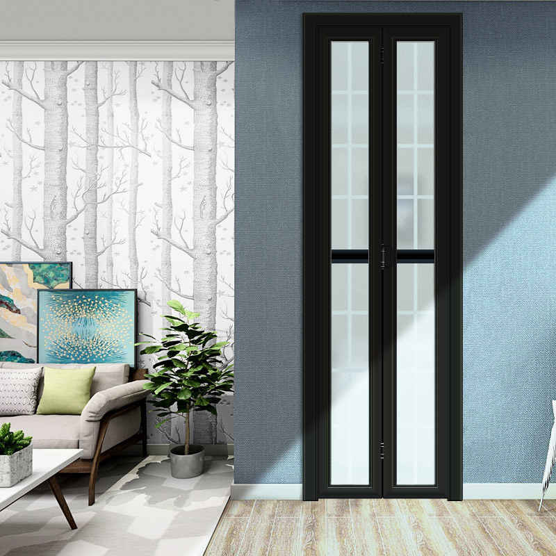 隔音折叠门双层中空钢化玻璃门卫生间门厕所门厨房门浴室铝合金门