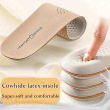 Cowhide Insoles Leather Latex Sports Insole Shoes Arch跨境专