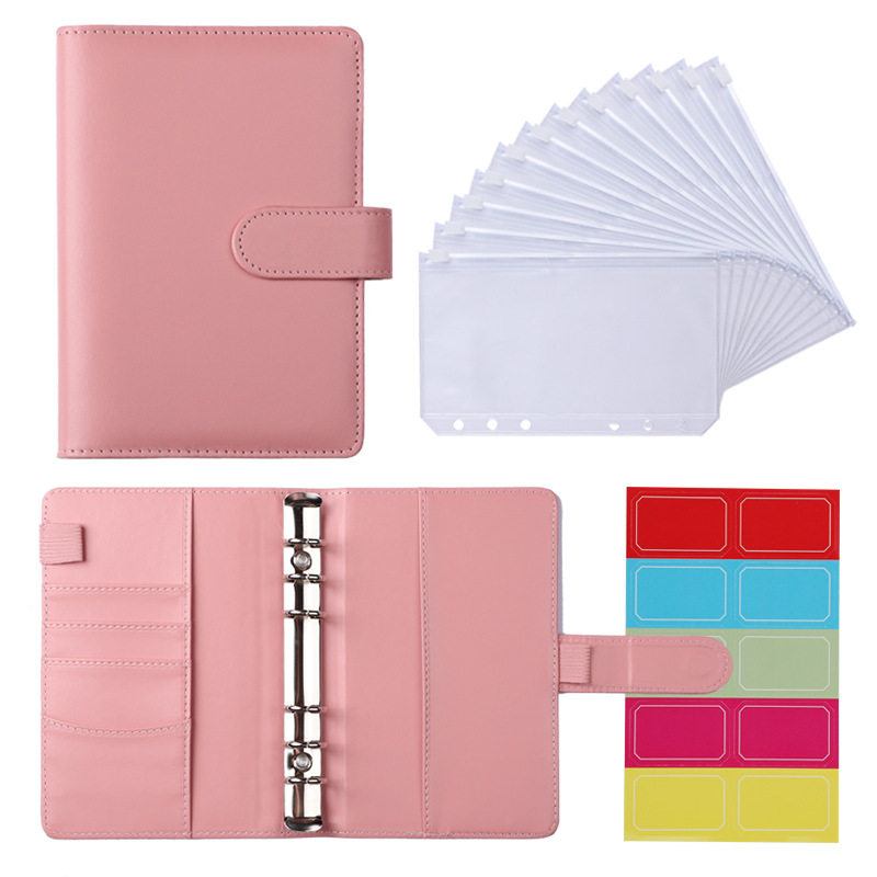 Exclusive for Cross-Border A6pu Macaron Binder Notebook Shell Removable Journal Book Small Fresh Creative Stationery