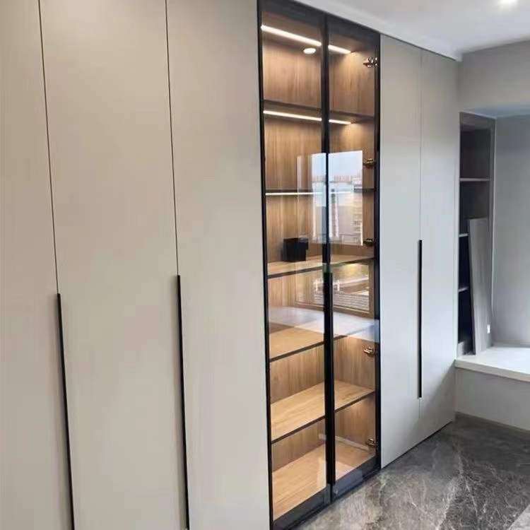 高光云石板柜门极简轻奢欧松板肤感哑光橱柜门衣柜门批发