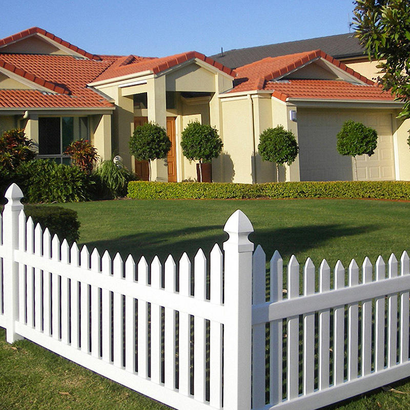 庭院小区简约式pvc护栏 户外花园封闭式园艺围栏户外别墅塑钢栅栏