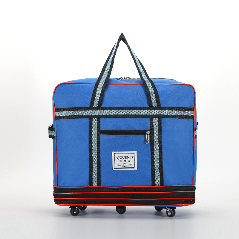 Universal Wheel Multi-Layer Outdoor Bag Cross-Border Large Capacity Foldable Consignment Bag Oxford Cloth Storage Bag Working Luggage Bag