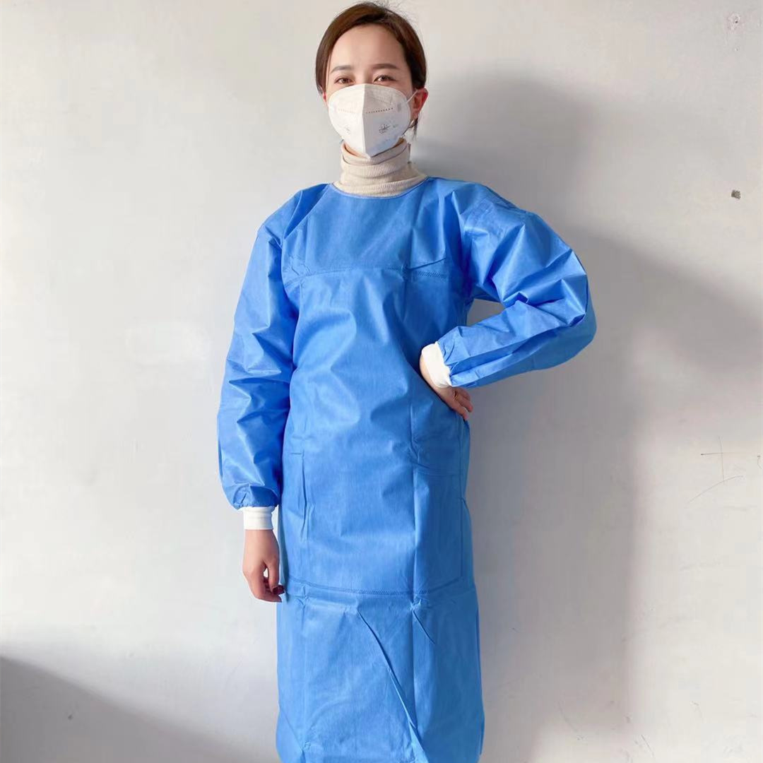 一次性手术衣医用无菌45克加强无纺布带袖口独立包装河南新乡长垣
