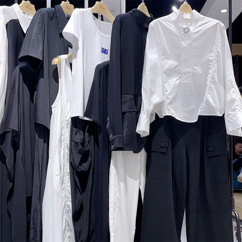 2023夏装欧e黑马蓝品牌女装撤柜清仓大码潮牌连衣裙女直播货源