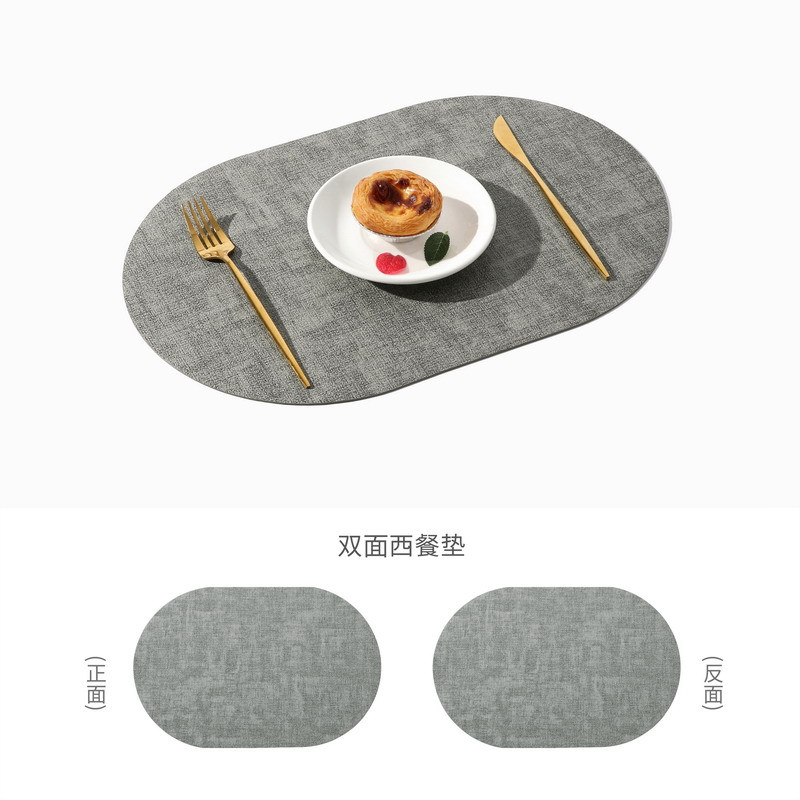 Factory Direct Sales PVC Leather Western-Style Placemat Hotel Home Table Mat Waterproof Oil-Proof Thermal Shielded Pad Cloth Pattern European Style Coasters