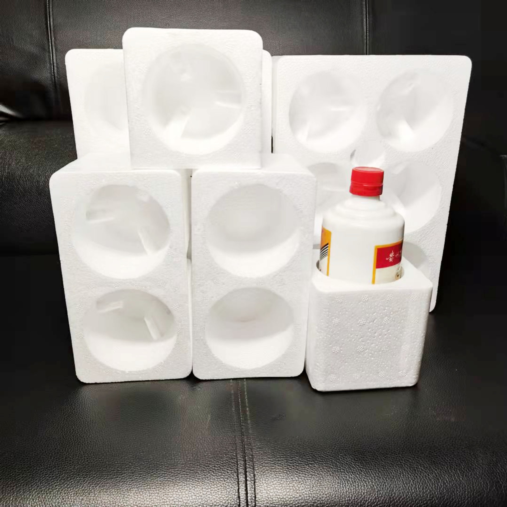 六瓶白酒泡沫箱加厚1支2支6支纸箱快递泡沫盒酒水饮料白酒泡沫箱-阿里