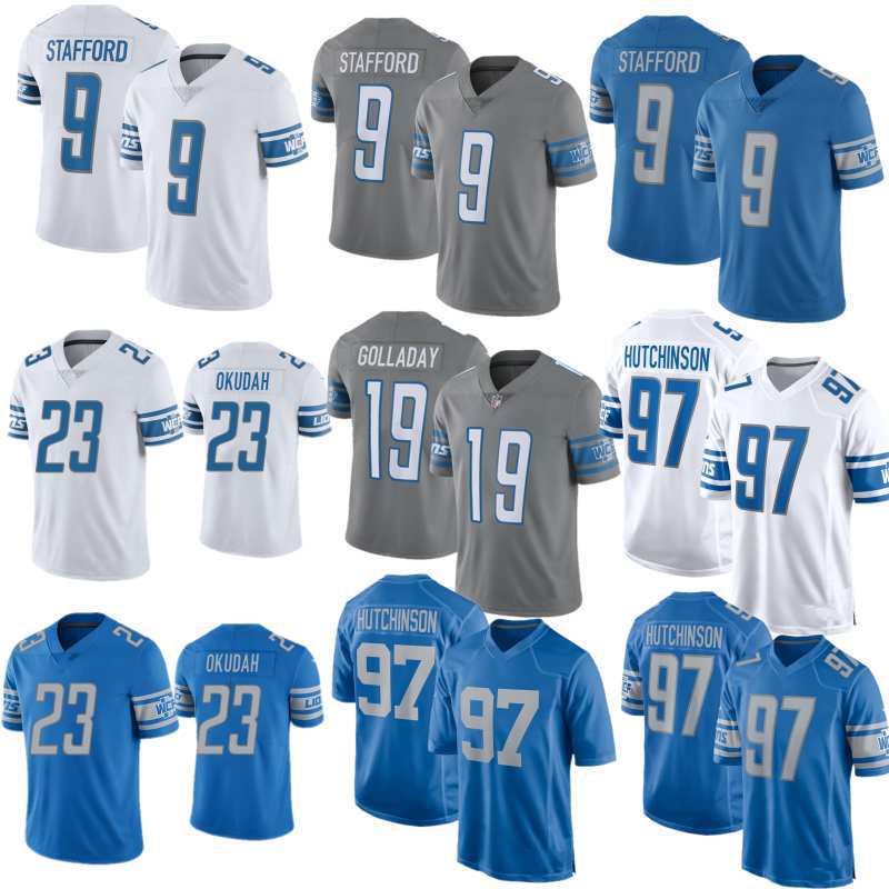 nfl球衣雄狮lions刺绣橄榄球服外贸批发9#stafford 97# 23#-阿里巴巴