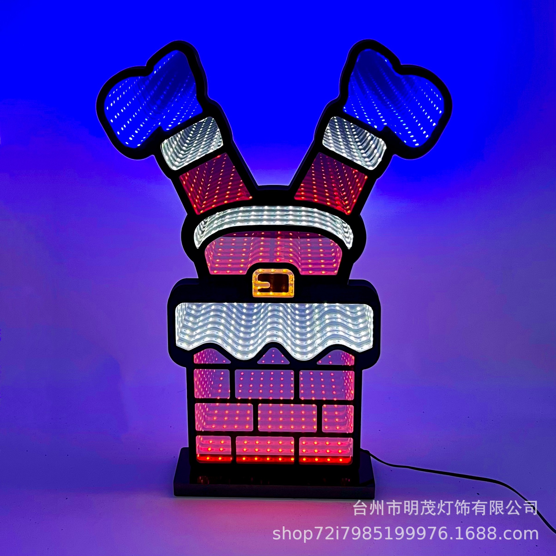 跨境led深渊隧道灯圣诞烟卤 圣诞节装饰灯摆件氛围灯生产厂家批发