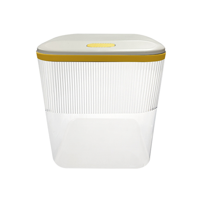 Seal Rice Bucket Household Insect-Proof Moisture-Proof Large Capacity Transparent Rice Storage Box Press Open Lid Grain Rice Bucket Storage Box