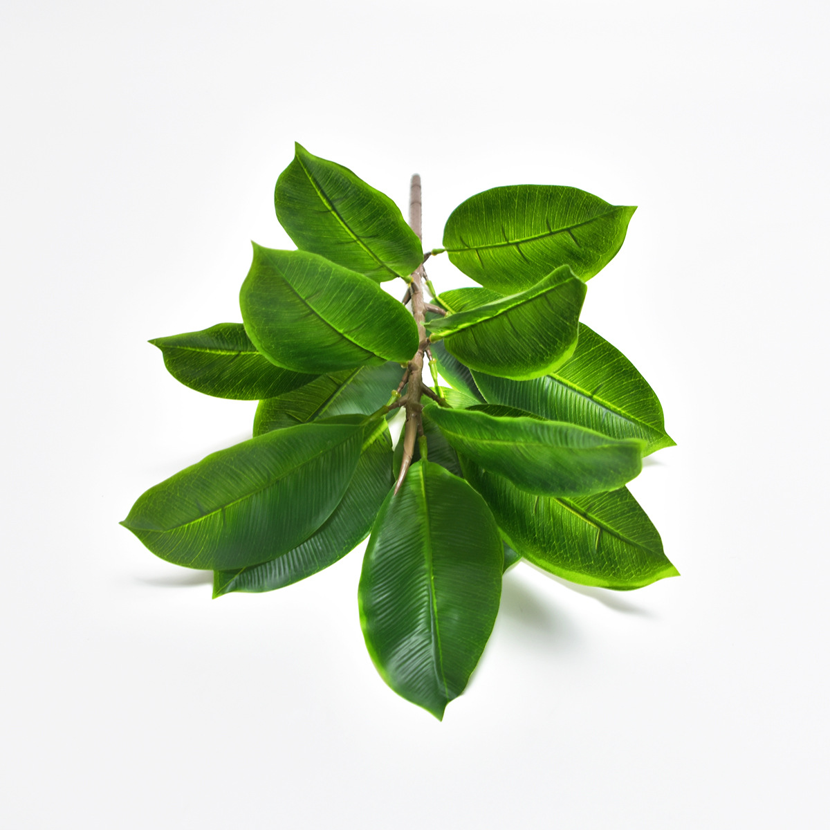 仿真绿色植物北欧风榕树叶琴叶榕假树盆栽植物墙家居装饰跨境新品